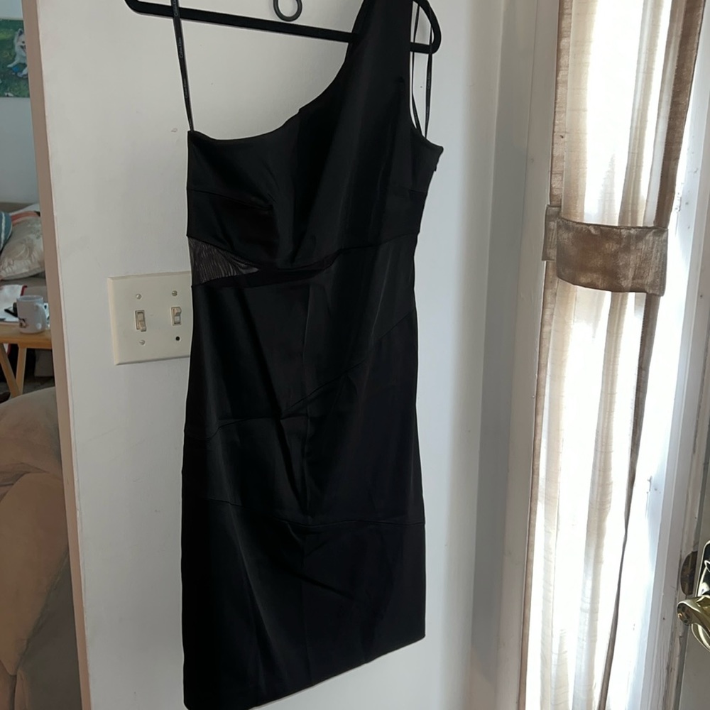 Black Calvin Klein one shoulder dress Size 10 Worn once, great condition